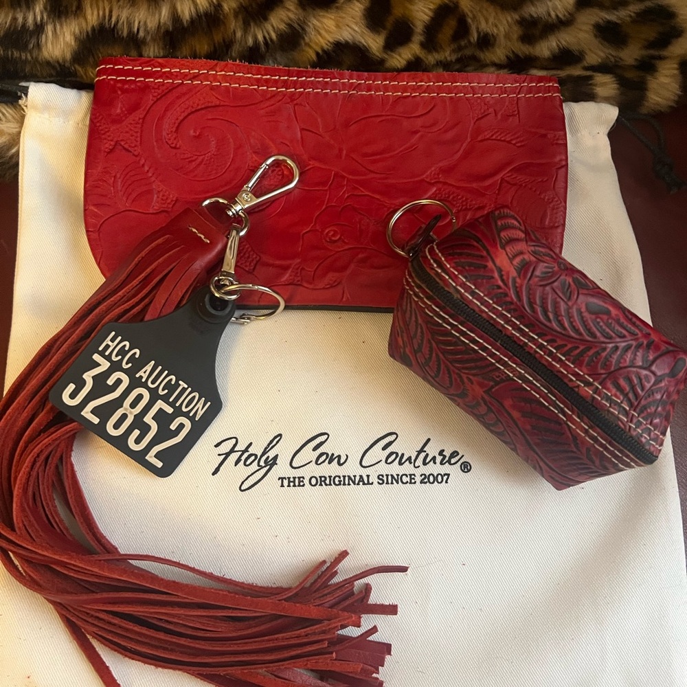Holy Cow Couture Red Mini Bag Set